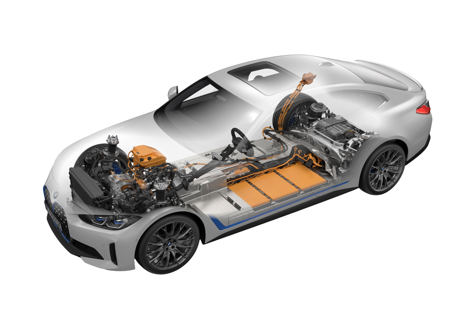 Electric propulsion system shown within a vehicle package