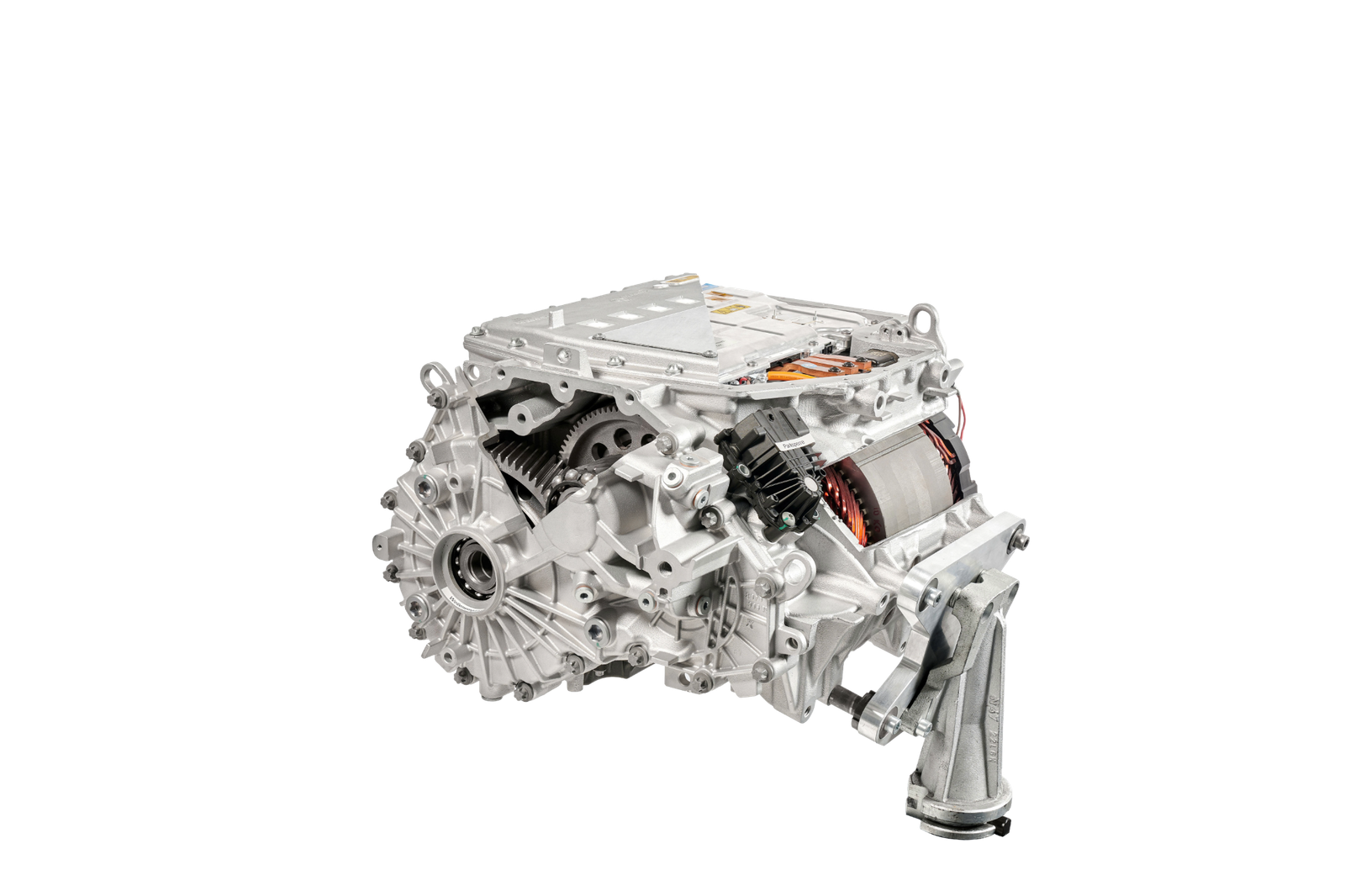 Electric traction motor cutaway